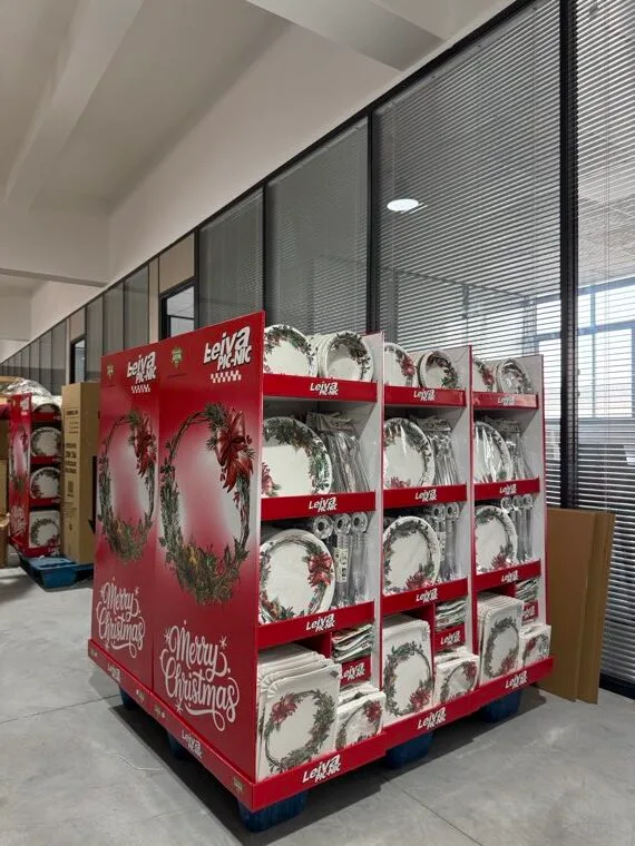 Pallet displays loaded with product at RHX