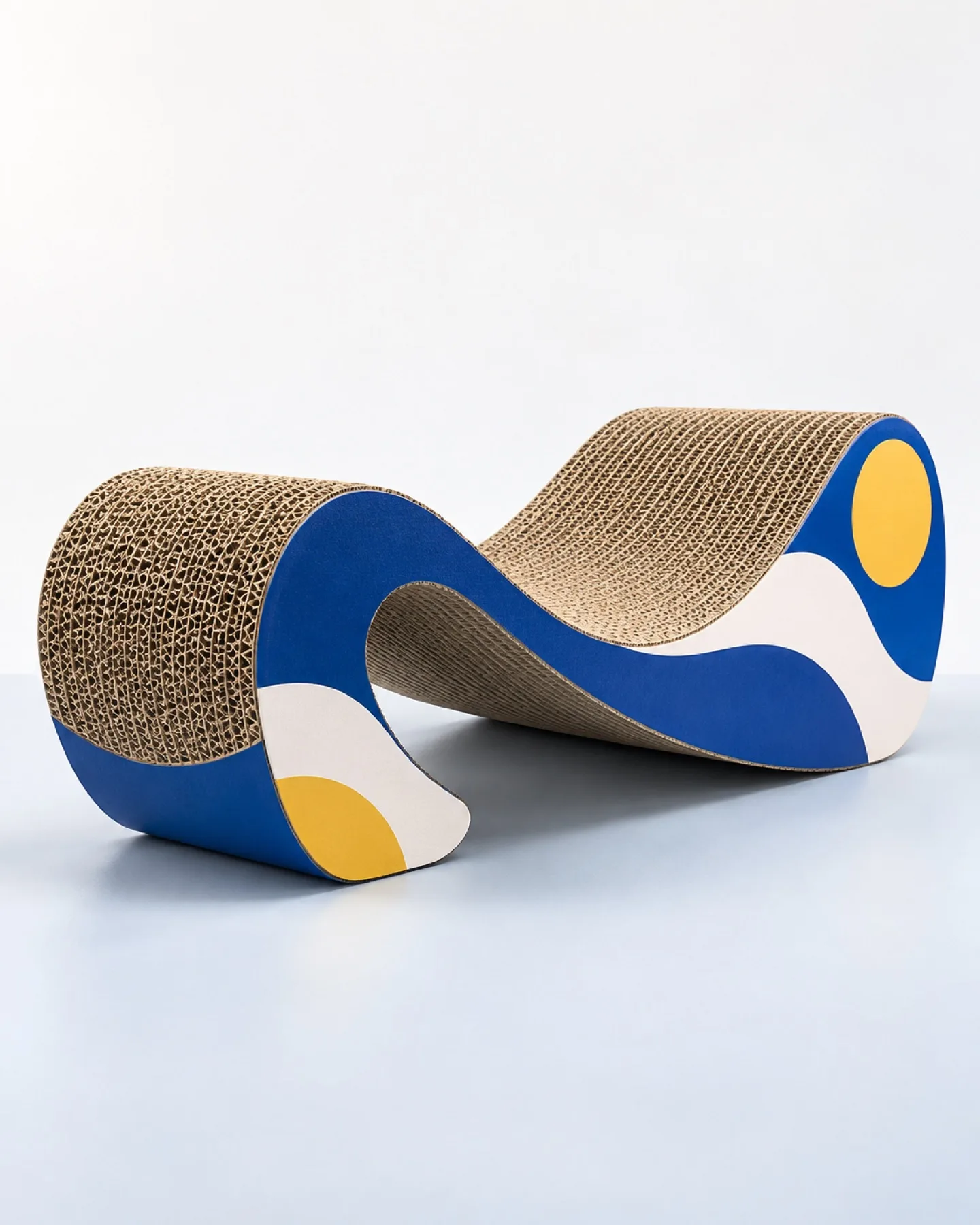 Printed corrugated cat scratcher and cardboard cat house